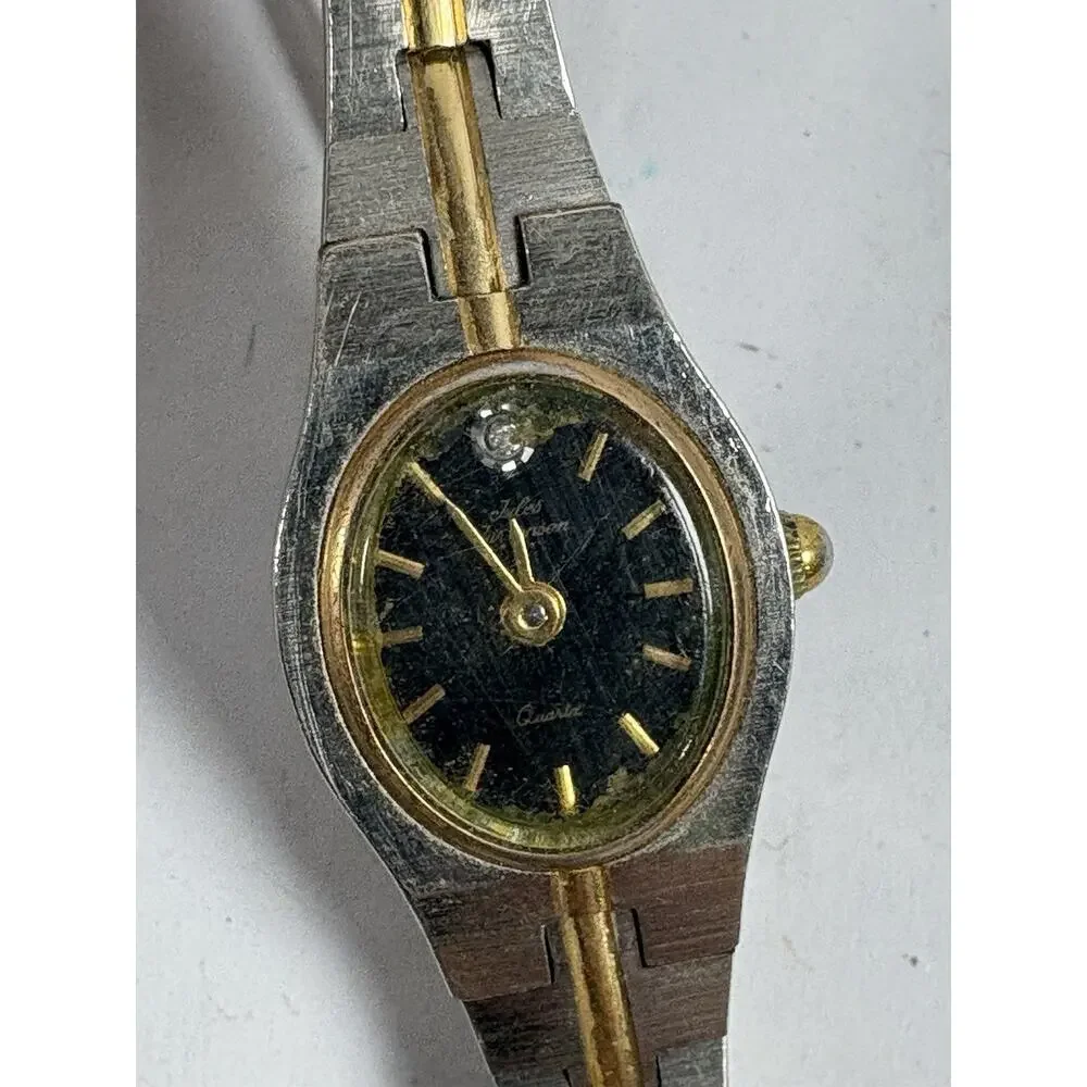 Jules Jurgensen 4960 Women’s Quartz Watch Two Tone Parts Repair Untested